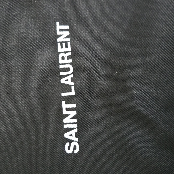 New never used SAINT LAURENT dustbag black with white logo 11 1/2 × 8 1/2 in - Picture 2 of 7